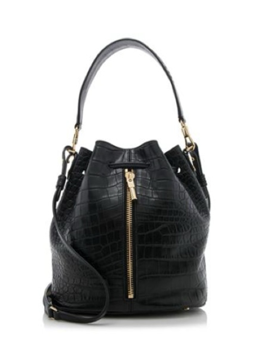 Elizabeth & James Cynnie Croc Small Bucket Bag